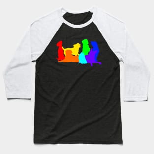 Rainbow Dogs Baseball T-Shirt